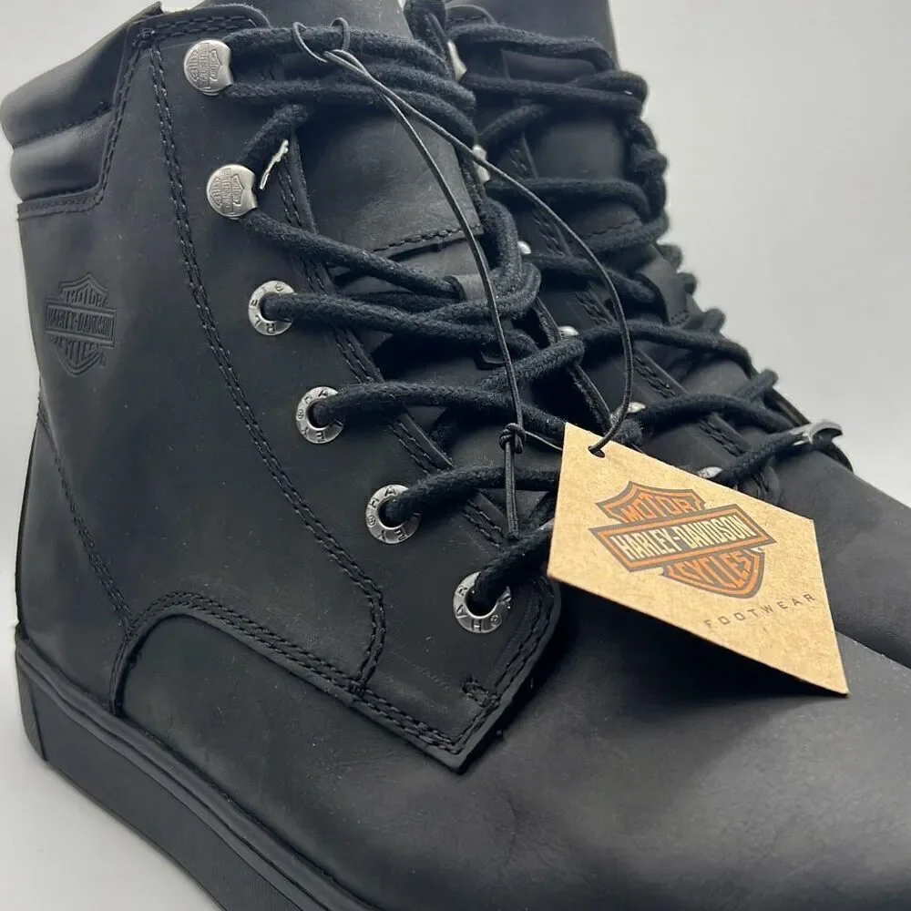 Harley Davidson Watkins Black Leather Motorcycle riding Boot D93758 NWB Men 11.5